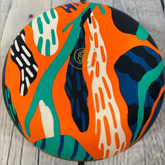 CAST Abstract Blue Black Orange Trinket Collectible Travel Jewelry Box - Picture 3 of 8